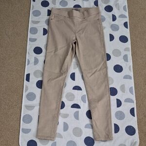 Denim Co. Neutral Slim Women's Pants in Light Taupe Size 6